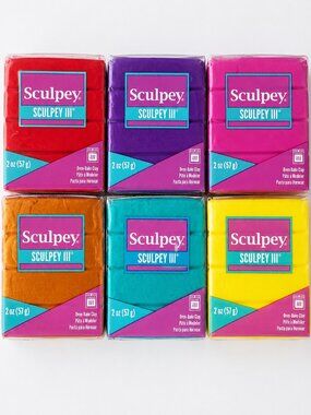 Sculpey III Polymer Clay 6-Color Variety Pack 2 oz (57g) Each